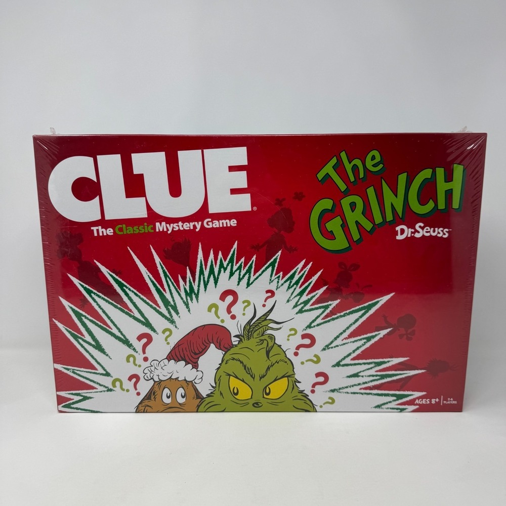 Dr. Seuss How The Grinch Stole Christmas Clue Board Game Brand New Sealed